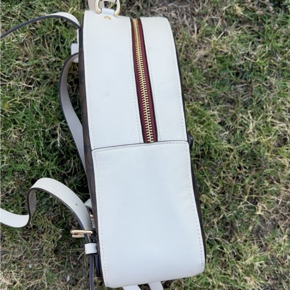 Jordyn backpack in signature canvas with varsity motif - Picture 4 of 8